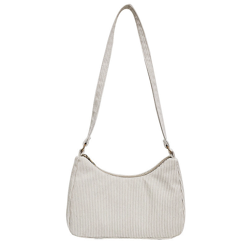 Simple Shoulder Handbag with Trendy Armpit Style and Solid Polyester Colors - style armpit trendy simple shoulder
