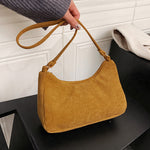 Simple Shoulder Handbag with Trendy Armpit Style and Solid Polyester Colors - style armpit trendy simple shoulder
