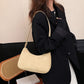 Simple Shoulder Handbag with Trendy Armpit Style and Solid Polyester Colors - style armpit trendy simple shoulder