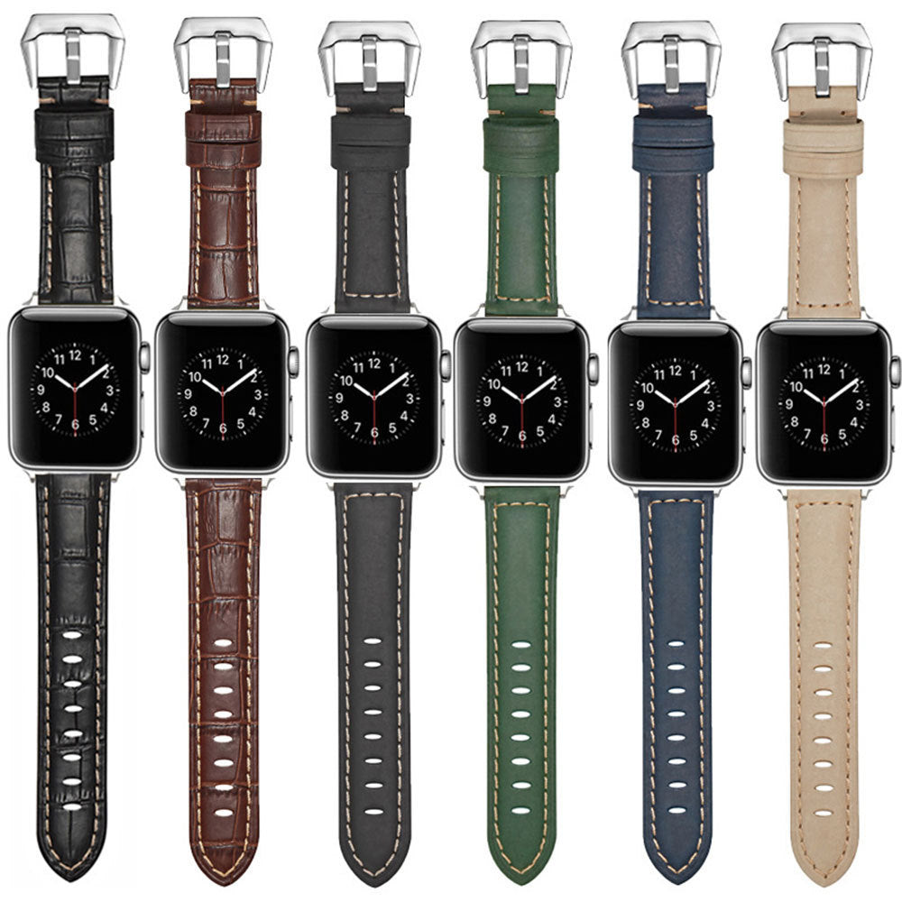 Simple Solid Color Nubuck Sports Leather Strap - Simple Solid Color Nubuck Sports Leather Strap