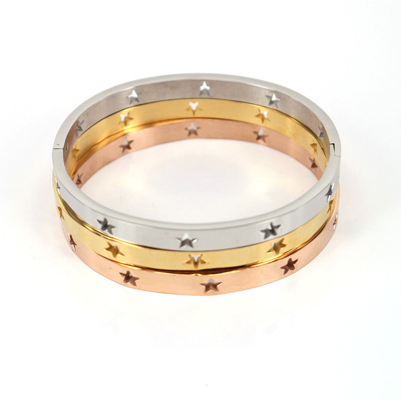 Simple Stainless Steel Hollow XINGX Bracelet - Simple Stainless Steel Hollow XINGX Bracelet for All