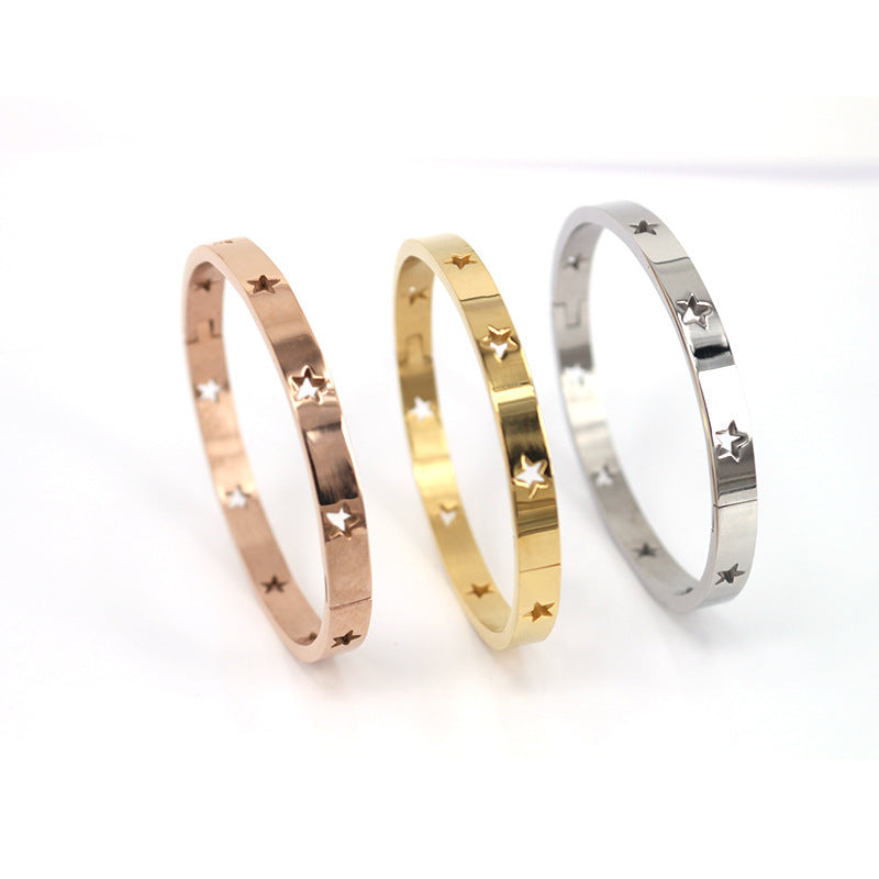 Simple Stainless Steel Hollow XINGX Bracelet - Simple Stainless Steel Hollow XINGX Bracelet for All