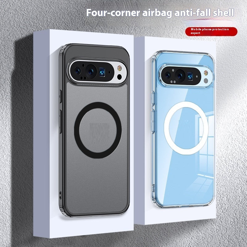 Simple Transparent Frosted Magnetic Car Phone Holder for United States Vehicles - Drop-resistant Case Black simple