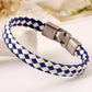 Simple Woven Leather Fashion Bracelet - Simple Woven Leather Fashion Bracelet Actual Product