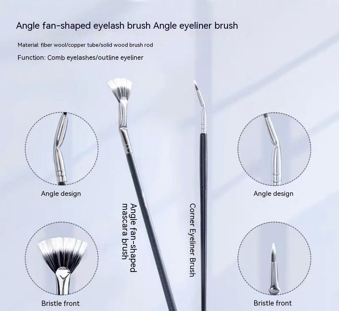 Single Fine Eyeliner Brush with Folding Angle for Precise Makeup Application - Teleplus folding angle single fine