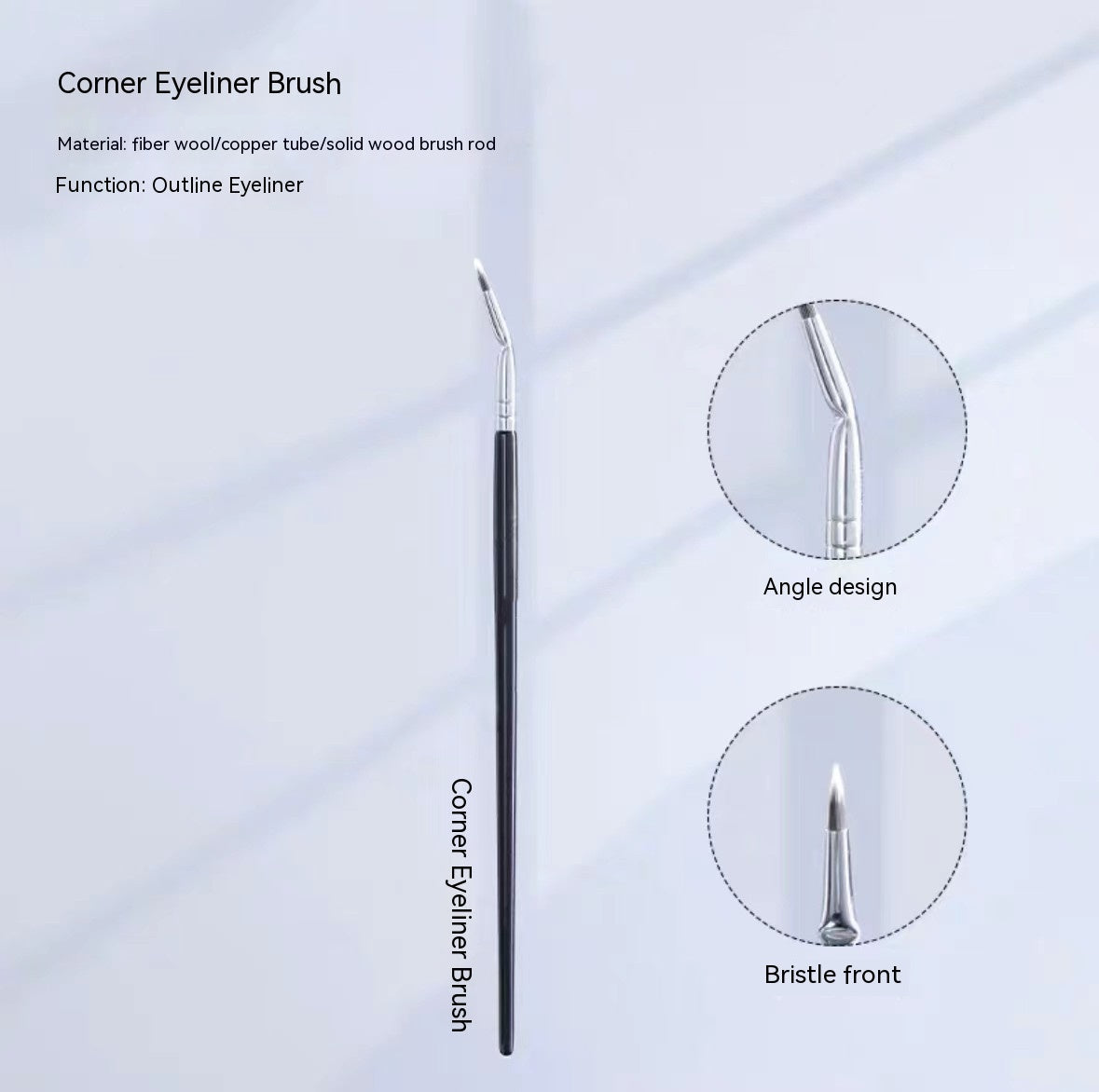 Single Fine Eyeliner Brush with Folding Angle for Precise Makeup Application - Teleplus folding angle single fine