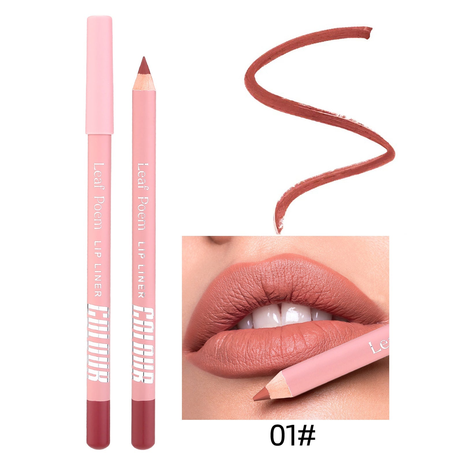 Single Lip Liner for Matte Lipstick and Color Enhancement - Teleplus color matte lipstick lip liner