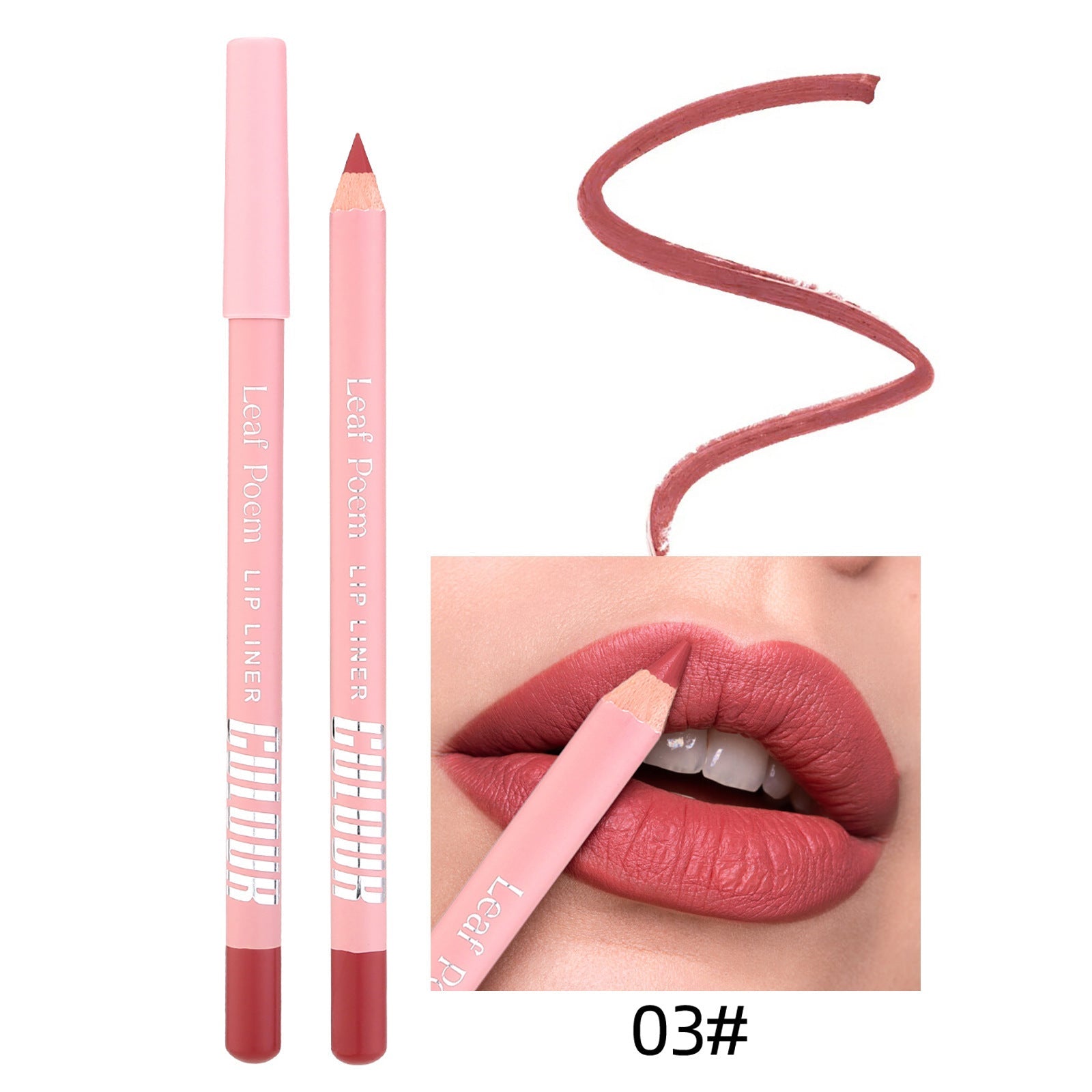Single Lip Liner for Matte Lipstick and Color Enhancement - Teleplus color matte lipstick lip liner