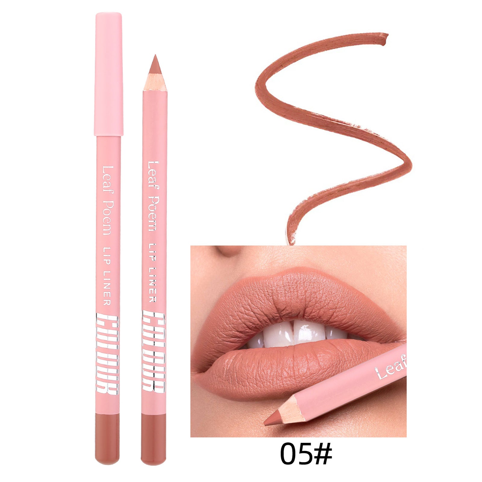 Single Lip Liner for Matte Lipstick and Color Enhancement - Teleplus color matte lipstick lip liner