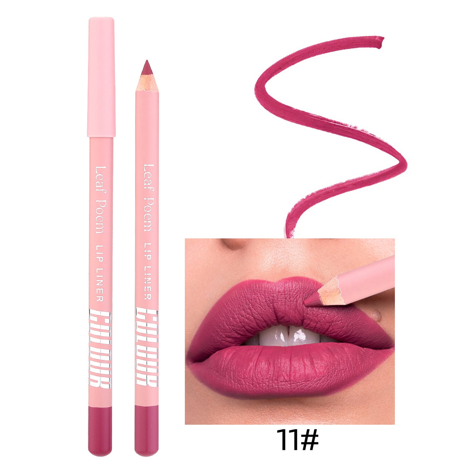 Single Lip Liner for Matte Lipstick and Color Enhancement - Teleplus color matte lipstick lip liner
