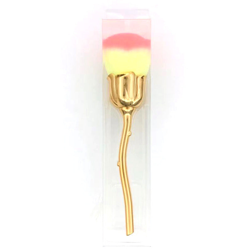 Single Rose Flower Makeup Brush - Single Rose Flower Makeup Brush for Petal-Perfect Glam