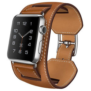 Suede Leather Strap with Elegant Hand-Stitched Detailing - Single-Turn Bracelet Band suede leather strap