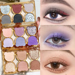 Six Color Eyeshadow Palette with Cool Diamond Debris Contrast Colors - Teleplus six color eyeshadow cool diamond debris