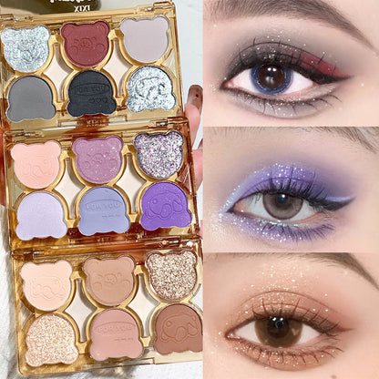 Six Color Eyeshadow Palette with Cool Diamond Debris Contrast Colors - Teleplus six color eyeshadow cool diamond debris