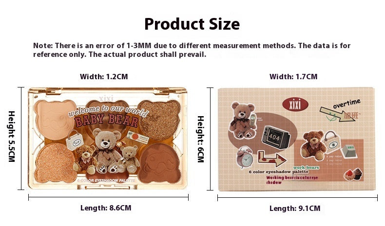 Six Color Eyeshadow Palette with Cool Diamond Debris Contrast Colors - Teleplus six color eyeshadow cool diamond debris