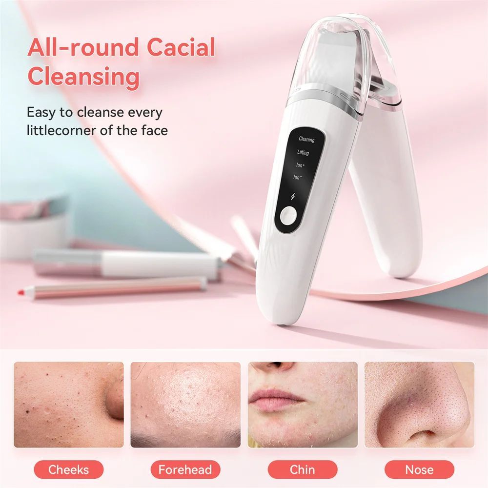 Ultrasonic Deep Cleansing Face Skin Scrubber for Blackheads and Pore Reduction - Bye with the Spatula skin scrubber