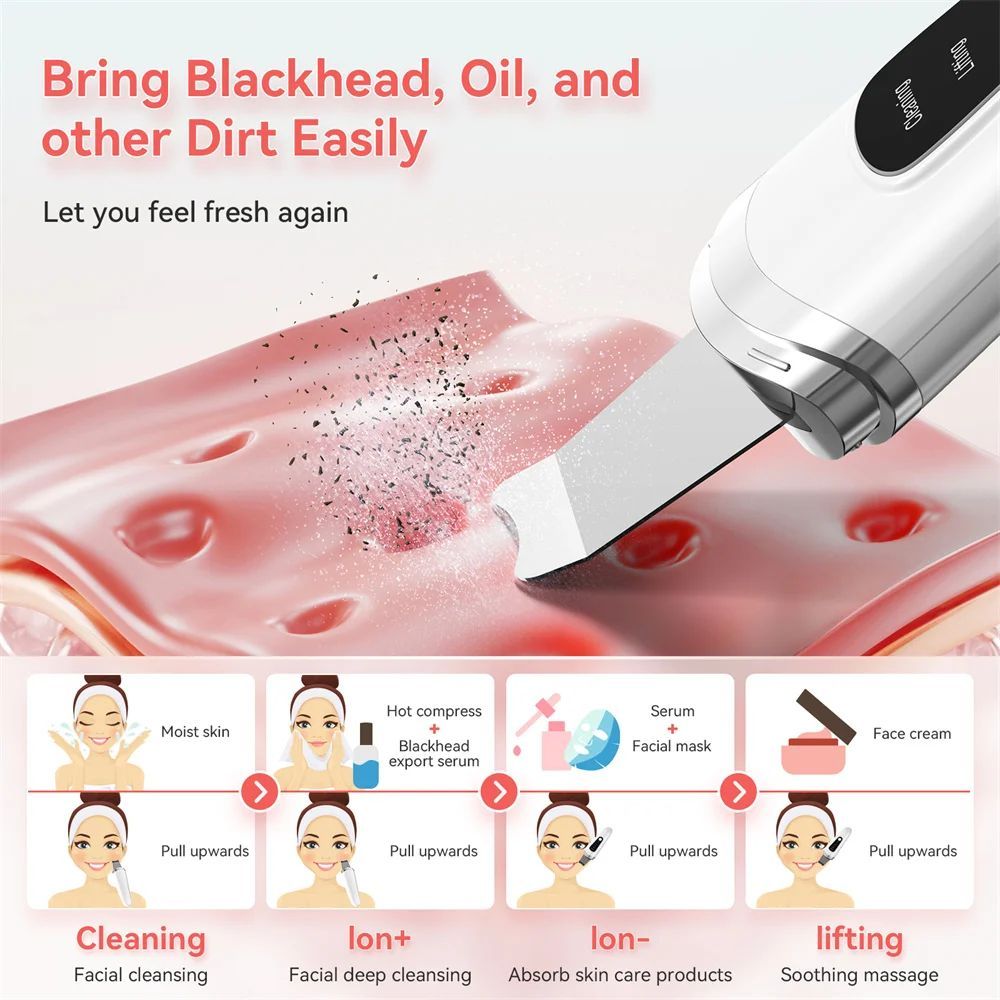 Skin Scrubber Face Spatula Facial Skin Exfoliator Scraper And Blackhead Remover Pore Cleaner With Face Lifting Deep