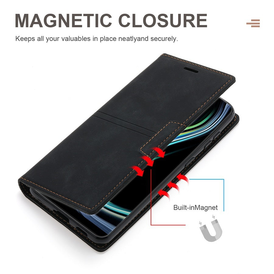 Skin-sensitive Flip Leather Phone Case - Skin-sensitive Flip Leather Phone Case in Various Colors