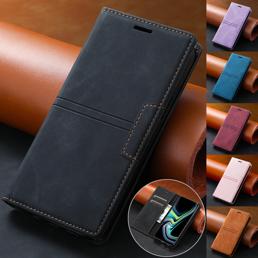 Skin-sensitive Flip Leather Phone Case - Skin-sensitive Flip Leather Phone Case in Various Colors