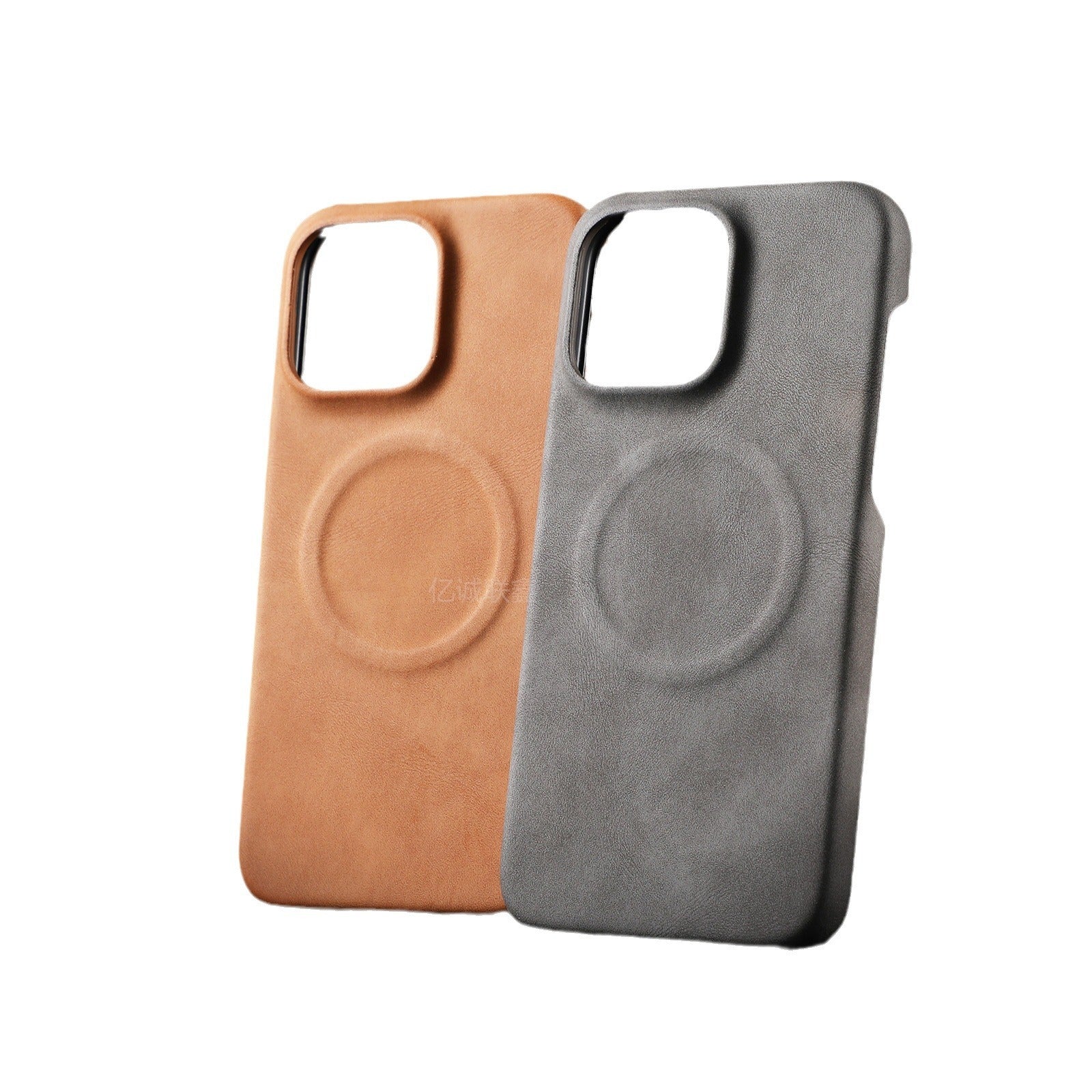 Skin-sensitive Sheepskin Magnetic Phone Case Drop-resistant Protective Cover - Sheepskin Magnetic Suction Phone Case