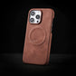 Skin-sensitive Sheepskin Magnetic Phone Case Drop-resistant Protective Cover - Sheepskin Magnetic Suction Phone Case