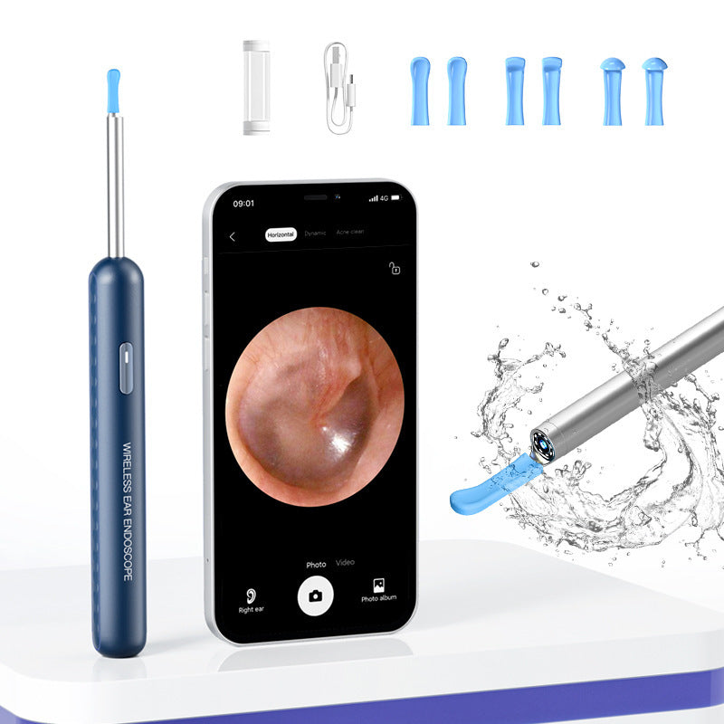 Sky Blue Mint Green Earpick Endoscope Smart Ear Picking Kit with USB Charging - Teleplus Visual visual earpick