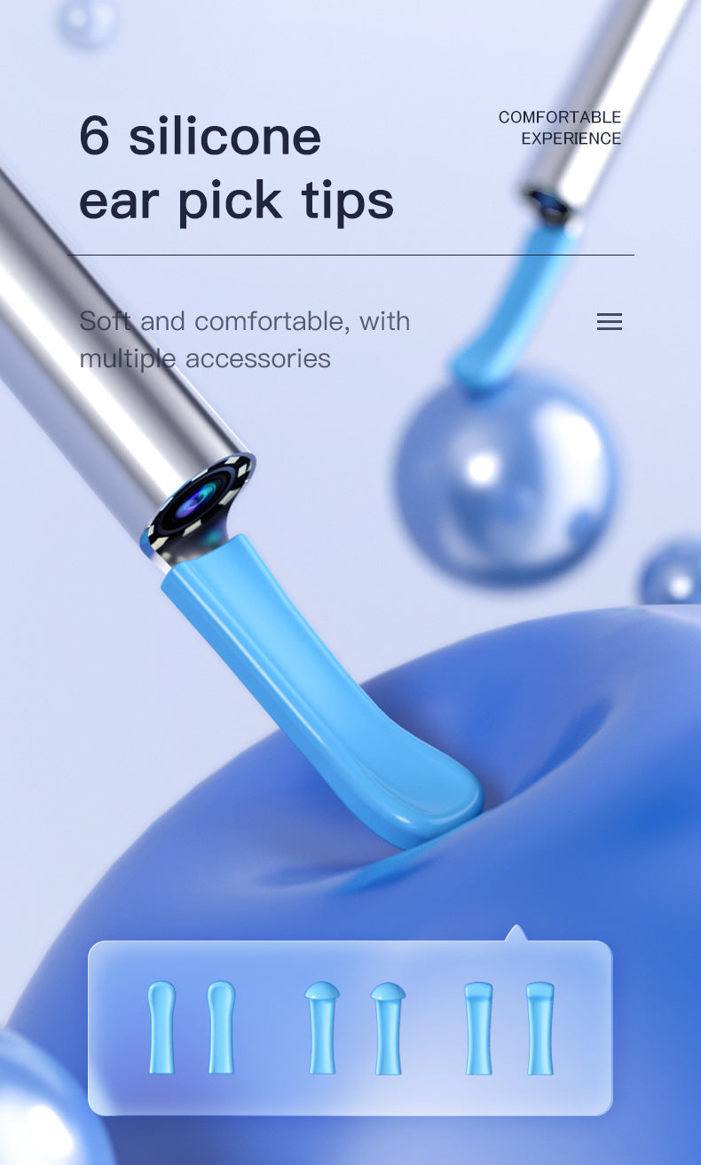 Sky Blue Mint Green Earpick Endoscope Smart Ear Picking Kit with USB Charging - Teleplus Visual visual earpick