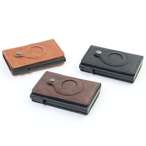 Slim Wallet with Card Case and Box in Black Brown for United States CHF - Men That Holds More Than Just Credit united