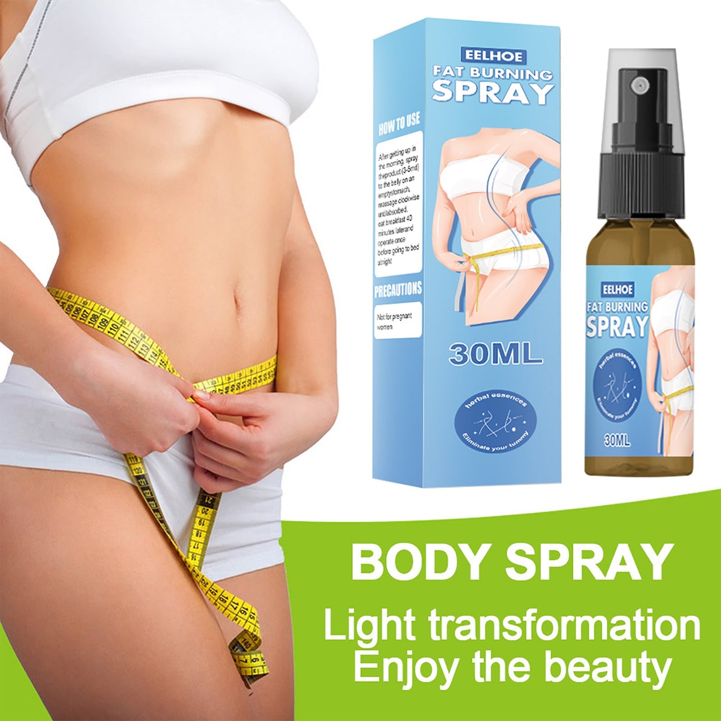Slim Waist Shaping Fat Reduction Spray with Wild Hawthorn and Chrysanthemum - Slimming for a Slimmer Waistline slimming