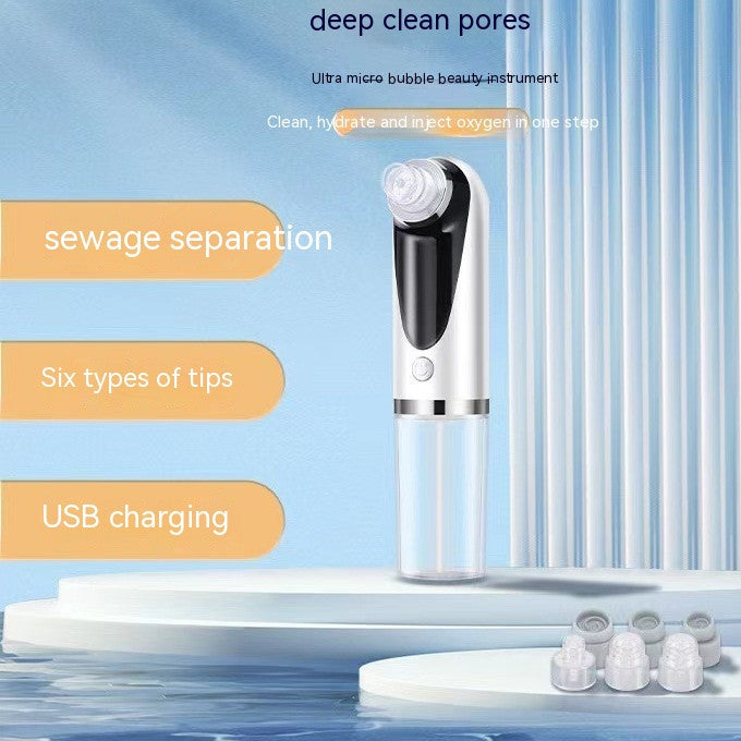 Small Bubble Blackhead Apparatus with Third Gear Suction and Electric Rotation - for Flawless Skin small bubble