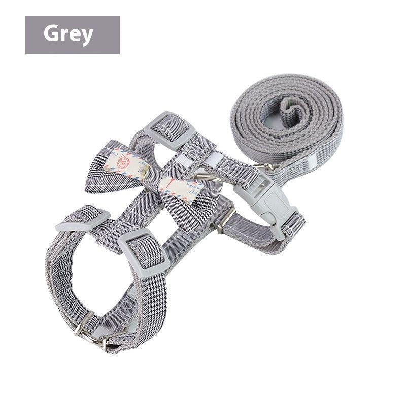 Small Dog Leash Adjustable Nylon Pet Lead for Puppies Gray Green Pink - Teleplus