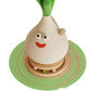 Small Garlic Bolt Cat Scratch Board with Solid Wood Turntable and Hemp Rope - small garlic bolt cat scratch