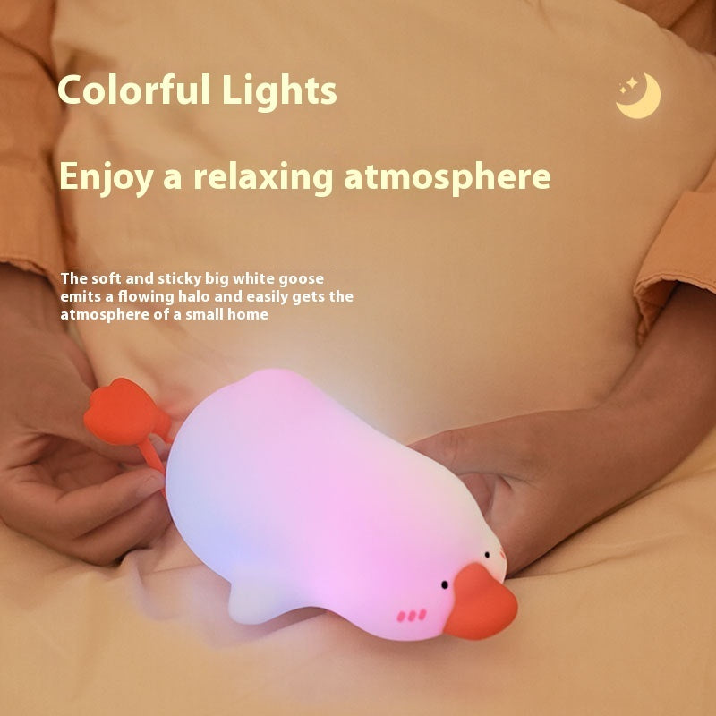 Small Night Lamp with Warm Light and Colorful Options for White Geese Magic - big white geese magic small night lamp