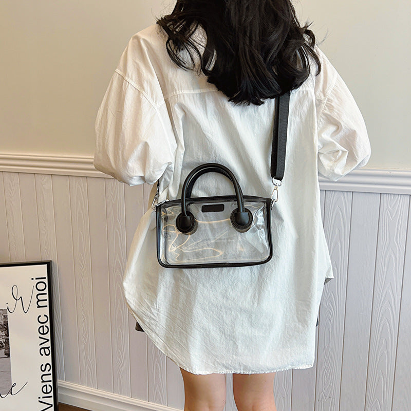 Small Plastic Travel Suitcase Shoulder Bag for Women Kids Hand Luggage 23cm - Teleplus