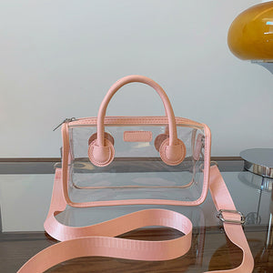 Small Plastic Travel Suitcase Shoulder Bag for Women Kids Hand Luggage 23cm - Teleplus