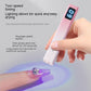 Small Portable Nail Lamp with Screen Display Tip and Dual UV LED Beams - portable nail lamp screen display tip small