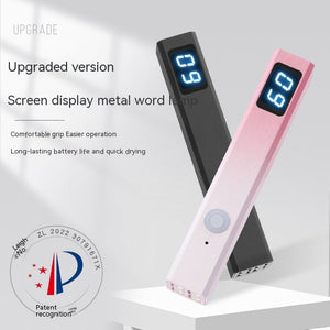 Small Portable Nail Lamp with Screen Display Tip and Dual UV LED Beams - portable nail lamp screen display tip small