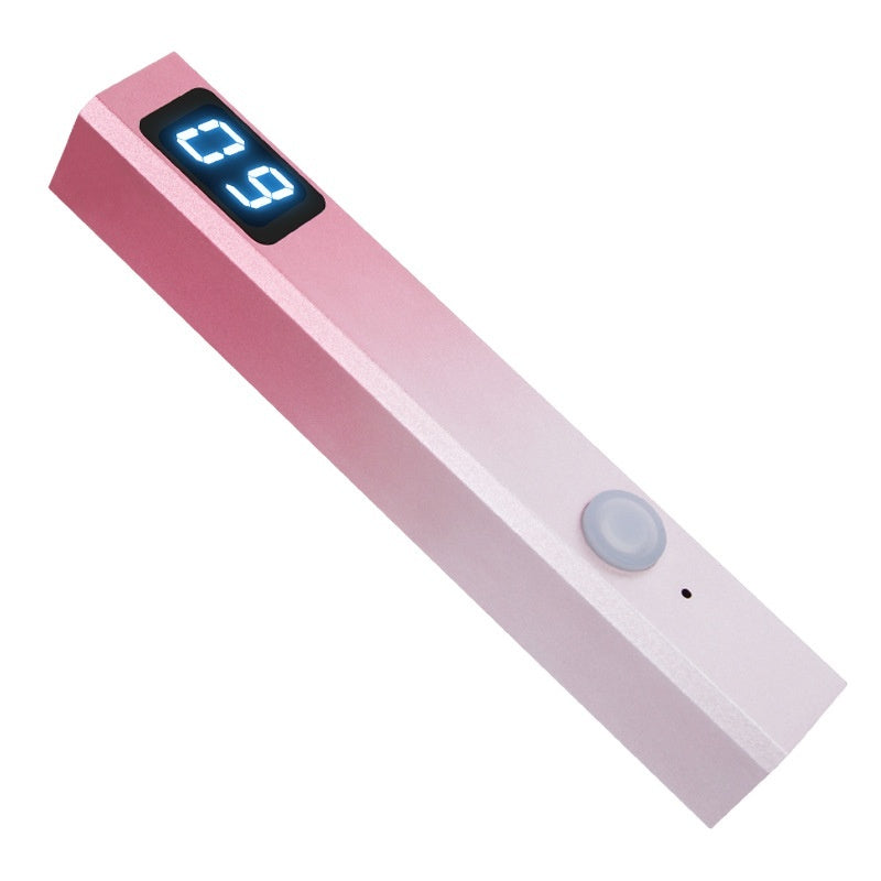 Small Portable Nail Lamp with Screen Display Tip and Dual UV LED Beams - portable nail lamp screen display tip small