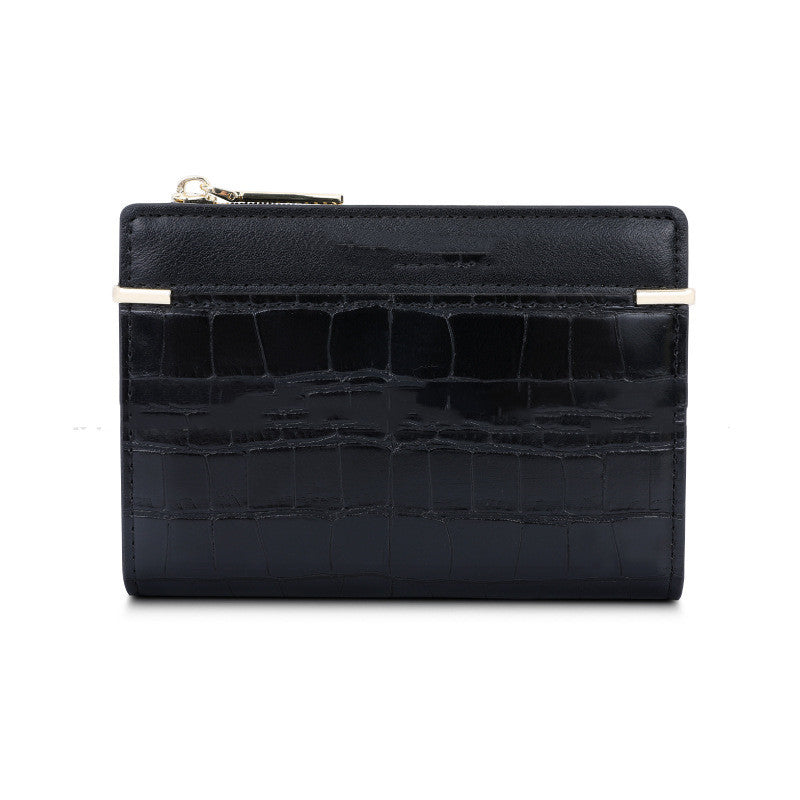 Small PU Leather Purse with Multiple Folds in Black and Color Options for the United States - Big Dreams Buckle Up