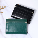 Small PU Leather Purse with Multiple Folds in Black and Color Options for the United States - Big Dreams Buckle Up