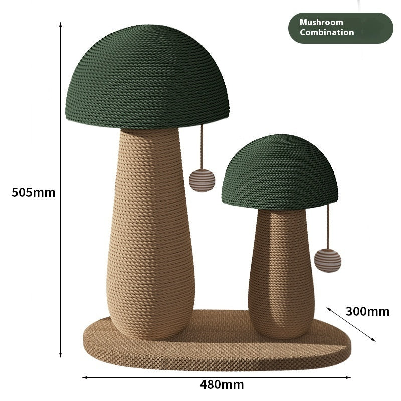 Small Size Mushroom-Shaped Haircut Cat Scratcher with Ball Toy - Teleplus mushroom-shaped haircut small size cat
