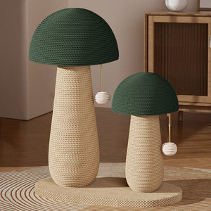 Small Size Mushroom-Shaped Haircut Cat Scratcher with Ball Toy - Teleplus mushroom-shaped haircut small size cat