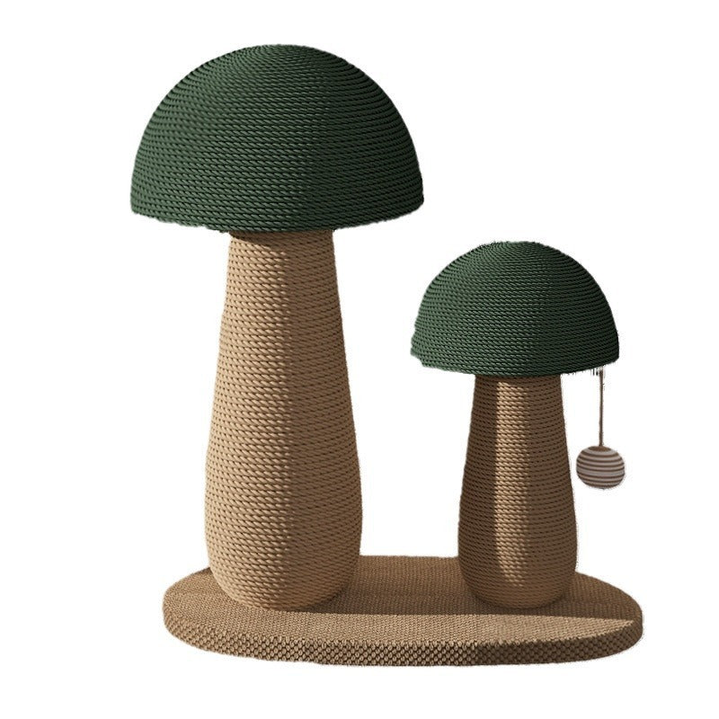 Small Size Mushroom-Shaped Haircut Cat Scratcher with Ball Toy - Teleplus mushroom-shaped haircut small size cat