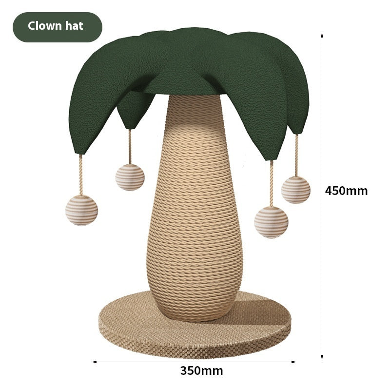 Small Size Mushroom-Shaped Haircut Cat Scratcher with Ball Toy - Teleplus mushroom-shaped haircut small size cat