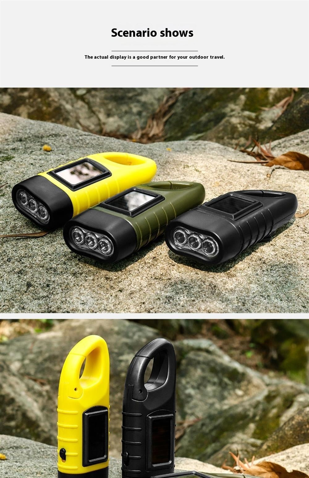 Small Solar Flashlight with 40mAh Battery Multi-function Ultra-thin Power Bank - small solar flashlight