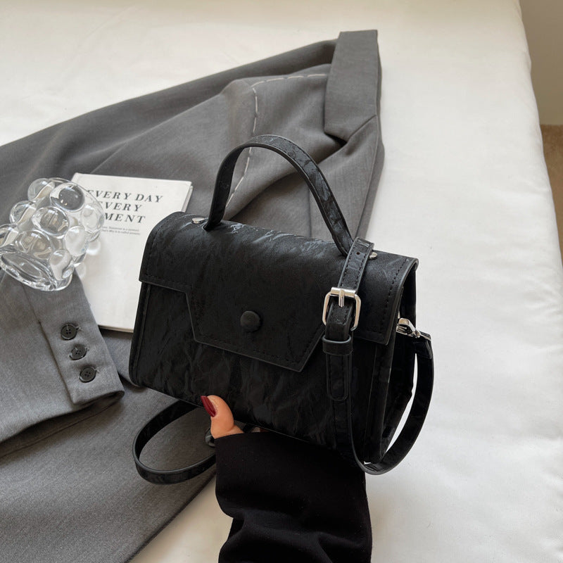 Small Square Bag Casual Messenger with Ribbon Pendant and Adjustable Strap - small square bag casual messenger