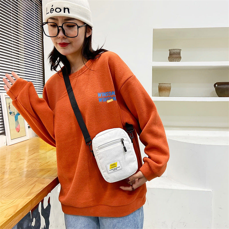 Small Square Bag with Japanese Corduroy for Mobile Phone Change - Teleplus japanese corduroy simple small square bag