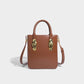 Small Square Bag with Metal Handles and Crossbody Strap for Female Students - small square bag metal handbag shoulder