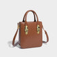 Small Square Bag with Metal Handles and Crossbody Strap for Female Students - small square bag metal handbag shoulder