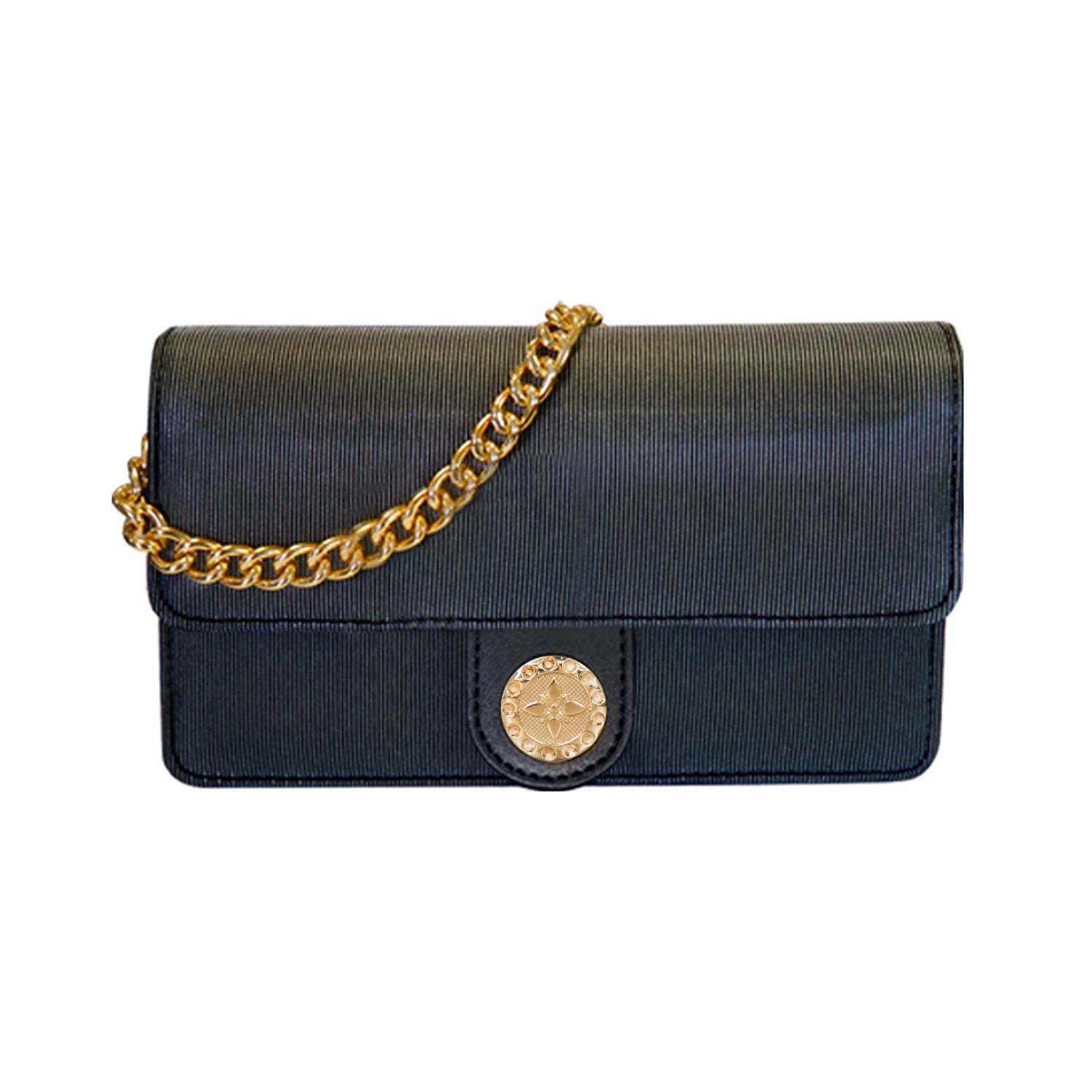 Small Square Bag with Optical Fiber Leather and Luminescent Design - Teleplus optical fiber leather luminous small